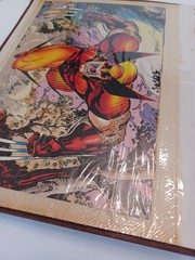 Book Of Various Super Heros Small Posters And Cards USED SEE Photos