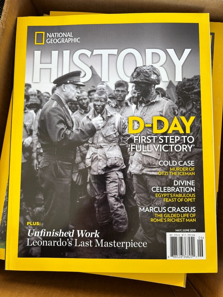 National Geographic HISTORY May/June 2019 D-Day, Egypt, Rome, Leonardo, Iceman