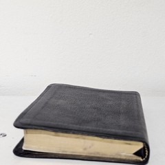 ESV New Testament, Psalms Proverbs Black Genuine Leather Pocket Size read desc.
