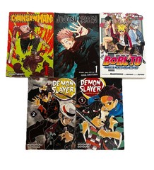 Lot of 5 Shonen Jump Manga – Chainsaw Man JJK Demon Slayer Boruto, English Ed