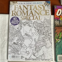Adult Coloring Book Lot of 4: FANTASY ROMANCE SUMMER DINOSAURS MINDFUL NEW NOS