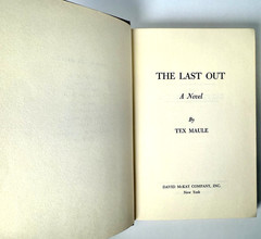 The Last Out, Tex Maule, 1964, Hardcover, Baseball