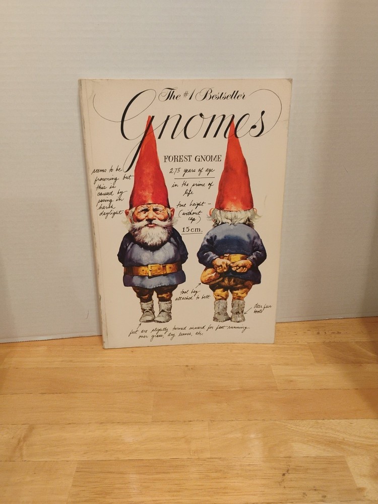 Gnomes by Wil Huygen Illustrator Rien Poortvliet HC DJ Classic Book 1977 VG