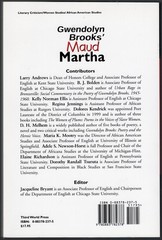 Gwendolyn Brooks’ Maud Martha: a Critical Collection by Jacqueline Bryant (1993,