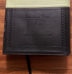ESV MacArthur Drawing Near Devotional Bible TruTone Charcoal/Sage Trail Design