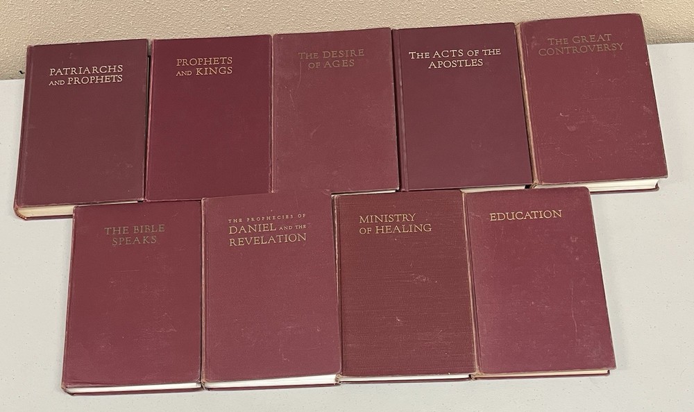 Ellen White 1950s Conflict 5 Vol Set Red/HC+4, Total 9; Seventh-day Adventist