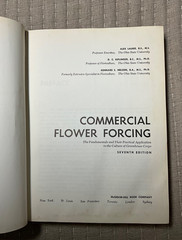 Vintage Hardcover Book – Commercial Flower Forcing by Alex Laurie