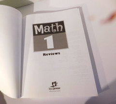 Math 1 Reviews – BJU Curriculum – barely Used – 332 pages Private and home schoo