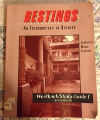 Workbook/Study Guide I (Lessons 1-26) to accompany Destinos: An Introduction…