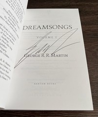 SIGNED George R.R. Martin DREAMSONGS Vol. I Advanced Reading Copy ARC +Photo