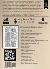 1611 King James Bible AV1611 True Facsimile w/ Apocrypha Faux Leather Softcover