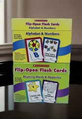 Flash Cards Alphabet & Numbers, Rhyming Words & Opposites 64 Two Sided Cards