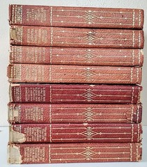 Antique 8‑Volume Shakespeare Works Set Leather‑Bound Gold Embossed 1900s Vintage