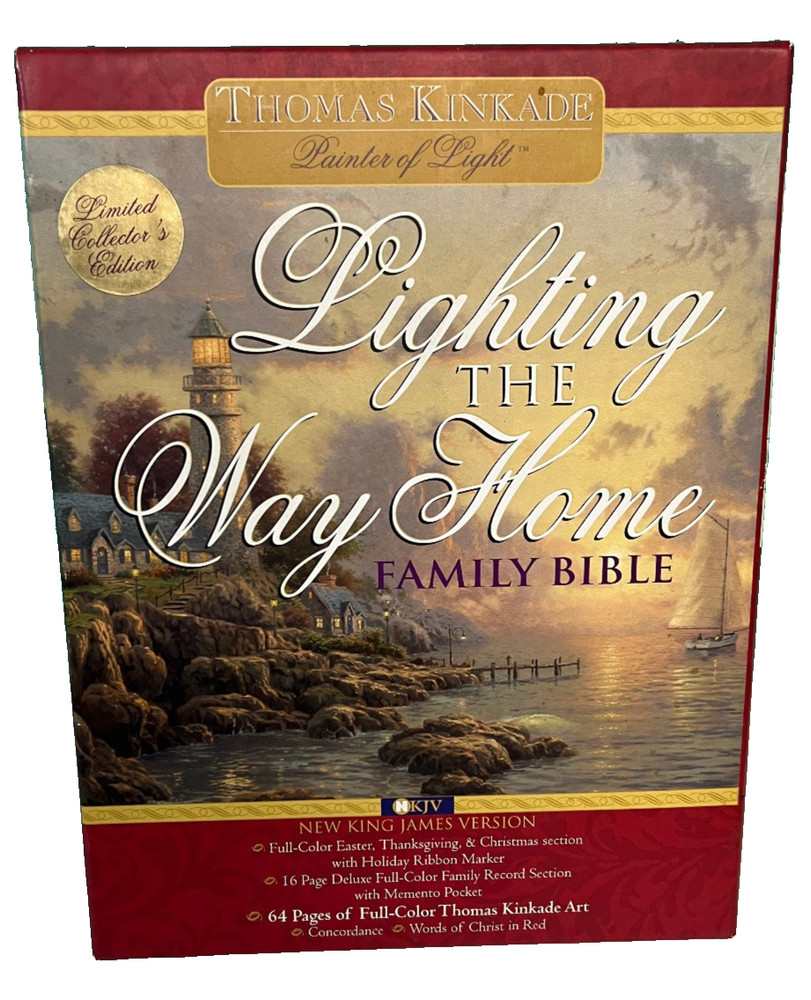 Thomas Kinkade Lighting the Way Home Family Bible NKJV Limited Collector’s