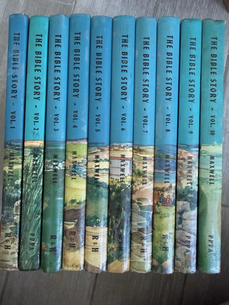 ✝️ The Bible Story Complete Hardback Set Vol 1-10 Arthur S. Maxwell 1953-1957