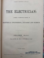 The Electrician Journal 1891–1899 Original Bound Volumes – Choose Volume