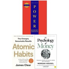 3 Book Collection Set (medium) Power+ Atomic Habits and Psychology of Money PB