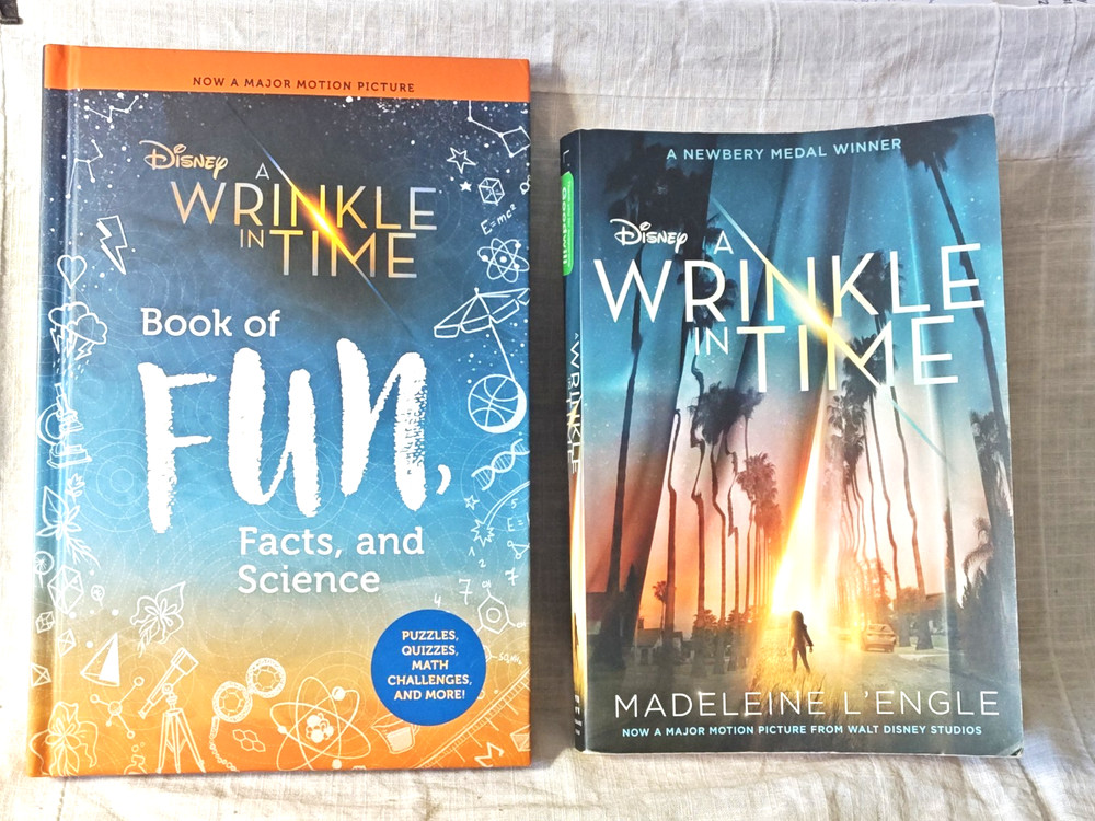 Lot of 2-A Wrinkle in Time PB-L’Engle, Madeleine & Book Fun Facts & Science HC
