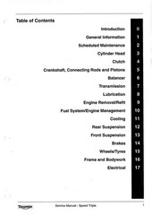 TRIUMPH Speed Triple 1050 Workshop Manual 2005, FASTENED – COVERED – XL FOLDOUTS