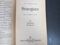 Stargate Stephen Robinett 1977 First Signet Printing Science Fiction NAL SF PB