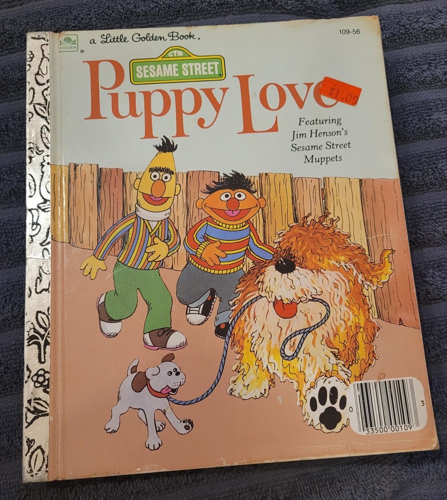 Vintage 1983 CTW Sesame Street Puppy Love A Little Golden Book 109 – 58