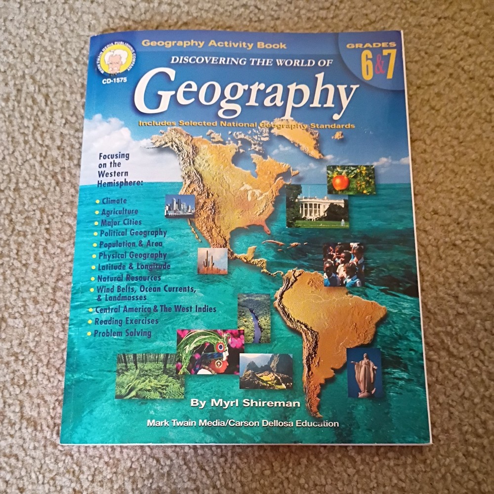 Discovering the World of Geography Book Grades 7 & 8 CD-1575