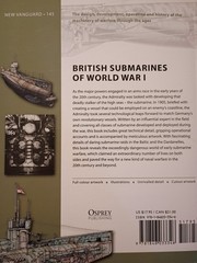 Osprey New Vanguard 145: British Submarines of World War I by Innes McCartney