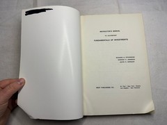 Fundamentals of Investments Stevenson Jennings 1976 West Publishing Co. + Manual