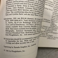 Ploughshares 1979, 1980 , 1981 Special Poetry Issue Vintage