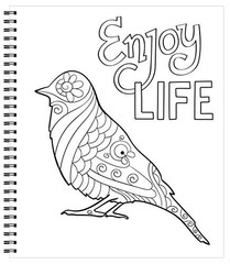 Calming Coloring Book For Adults 31 Pages Sea Shells Flowers Mandalas Feathers