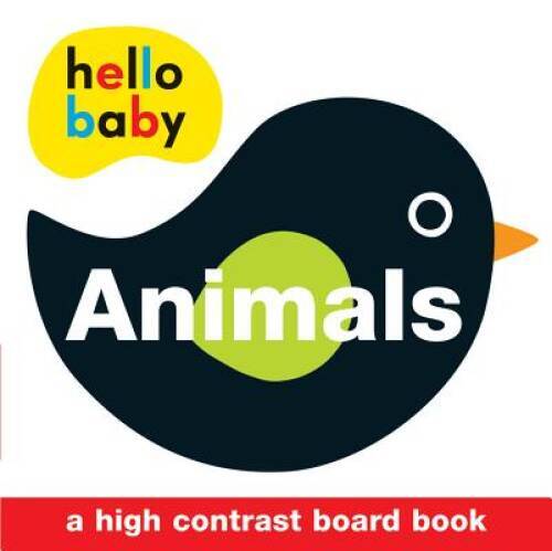Hello Baby: Animals: A High-Contrast Board Book – Board book – VERY GOOD