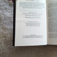 Holy Bible Palm Size CTS Douay Version 1st Edition 4th Impression October 1960