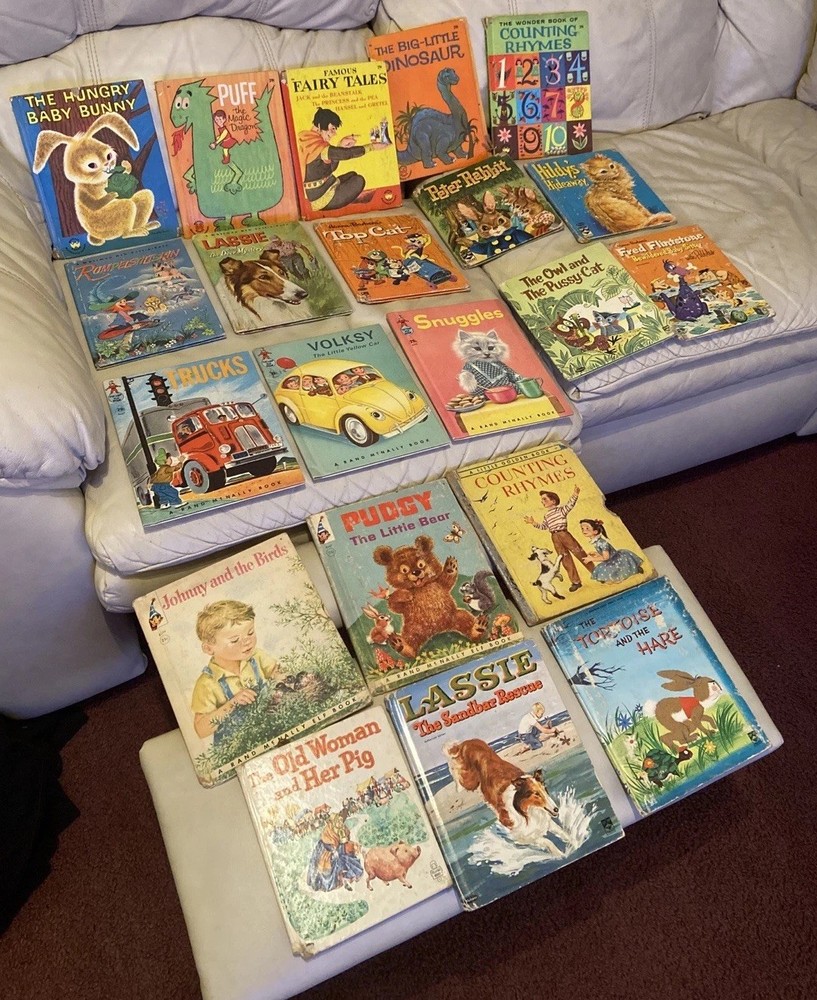 Lot of 21 Vintage Children’s Books 1950s 60s 70s Wonder Books Tip-top Rand Mcnal