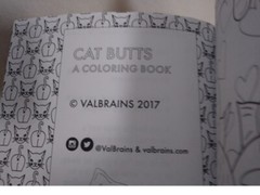 Novelty Gift Coloring Book for Adults Cat Butts Val Brains 44 pages 21 designs