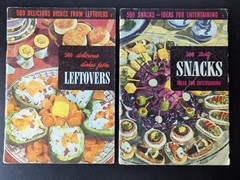 Lot of 10 Cookbook Pamphlets Vintage 1930s – 1960s * Culinary Arts Mystery Chef