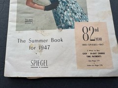 Vintage Spiegel Spring & Summer 1947 Catalog Fashion Home Paper Back Order Form