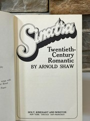 Sinatra Twentieth-Century Romantic by Arnold Shaw 1968 HCDJ 1st Ed Biography