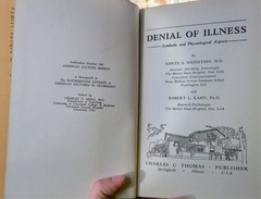 Rare, Denial of Illness, Edwin Weinstein, 1955, signed, Medical Lecture Series