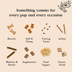 Bocce’s Bakery Oven Baked PB & Banana Recipe Treats for Dogs, Wheat-Free, 6oz
