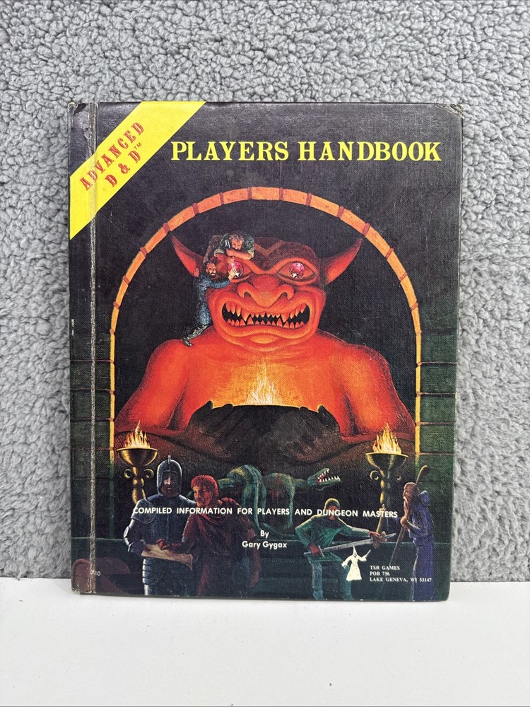 Players Handbook 6th Printing TSR Gary Gygax 1978 Dungeons Dragons Advanced D&D