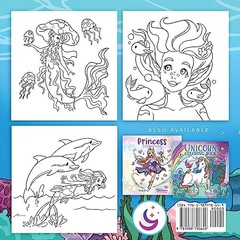 Mermaid Coloring Book: For Kids Ages 4-8, 9-12