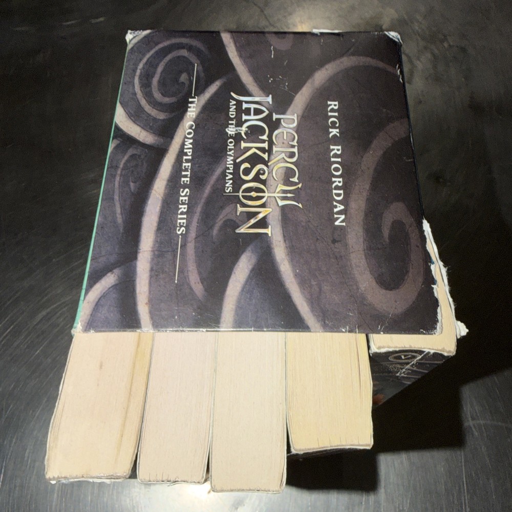 Lot of 5 – Complete Set Percy Jackson and the Olympians By Rick Riordan Boxed PB