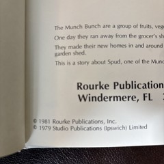 1981 SPUD A Munch Bunch Book Hardcover by Giles Reed