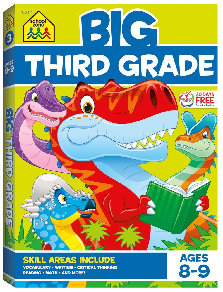 School Zone Big Third Grade Workbook: 320 Pages, 3rd Grade, Reading, Writing…