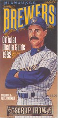 MILWAUKEE BREWERS OFFICIAL MEDIA GUIDE 1992, PHIL GARNER, NEW BOOK, LOW PRICE