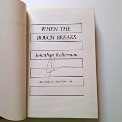 WHEN THE BOUGH BREAKS by Jonathan Kellerman Signed Firsrt Edition