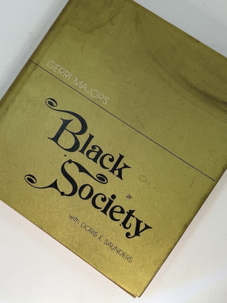 ✨ Black Society 1976 1st Printing Gerri Major Johnson Pub HCDJ 📖