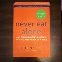 Never Eat Alone by Keith Ferrazzi & Tahl Raz Hardcover Networking Book