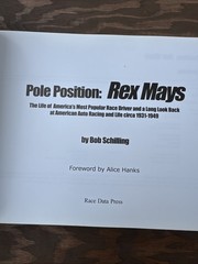 Pole Position Rex Mays American Racing Driver 1931-49, 1st Edition HC DJ