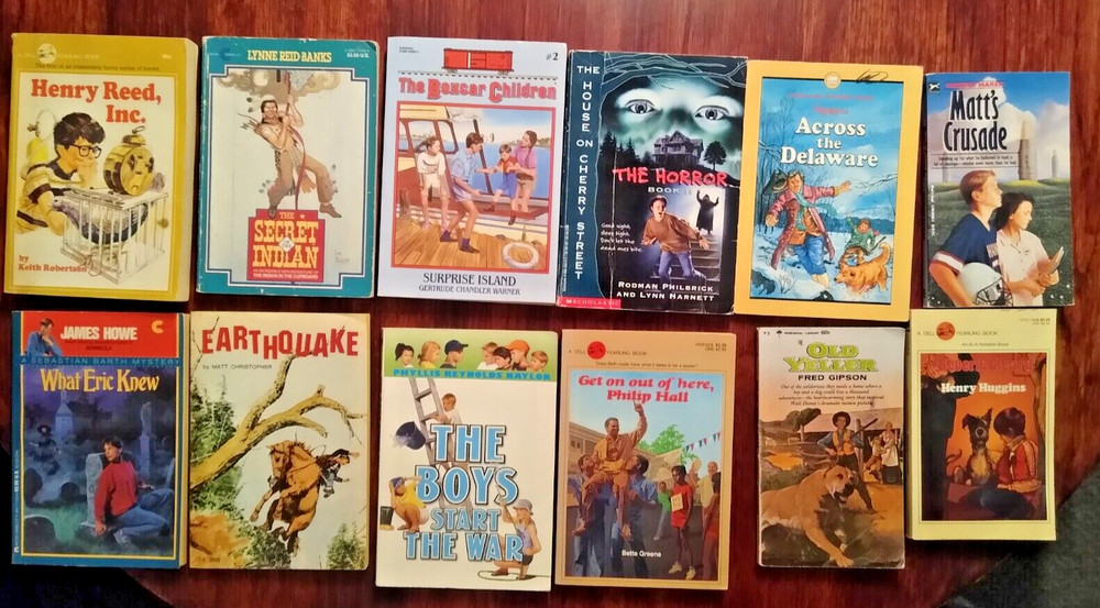 Lot of 12 Vintage Scholastic Dell Kids Pre-teen Teens Chapter Books for Boys PB